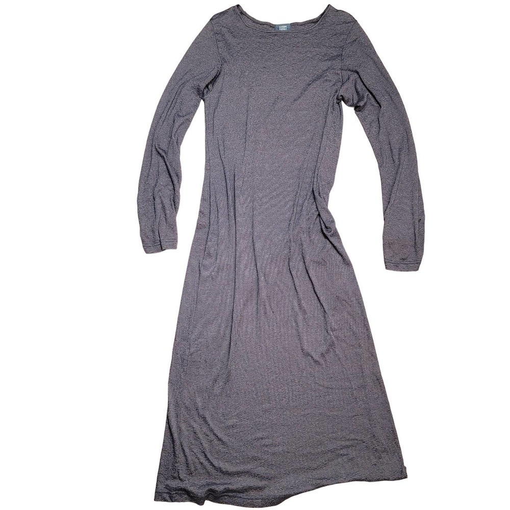Blue Fish Artwear Long Sleeve Maxi Dress Brown Vintage